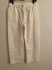 NWT Womens XS Luxury Proenza Schouler Solid Cotton Linen Flared Leg White Pant