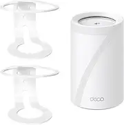 Compatible Wall Mount Deco WiFi 7 Wall Mount, Sturdy Metal Made Mount Stand Holder for Deco BE63 BE85 BE95 Space-Saving Wall Hanging Bracket Holder Come with Cable Organizer Bracket (2 PACK)