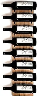 Blue River Goods Wine Rack Wall Mounted | Wooden Wall Wine Rack with 8 Bottle Storage and Matte Black Brackets | Wine Wall Rack with Rustic Finish | Perfect for Small Spaces