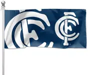 AFL Carlton Blues Pole Flag LARGE 1800x900mm Licensed (Pole not included)