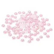1500Pcs Flatback Pearls Beads, 4mm Flatback Pearls, Light Pink