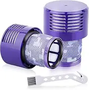 2 Pack V10 Filter Compatible with Dyson, Replacement Dyson Filter, V10 Animal Filter for Dyson V10 SV12 Cordless Cyclone Animal Absolute Washable, Replace Part No. 969082-01 (2 Pack V10 Filters)