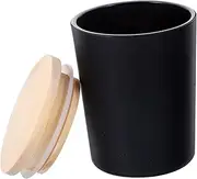Veemoon Empty Glass Candle Jar with Lid DIY Candle Making Container Modern Storage for Home Decor Elegant Frosted Design and Crafts
