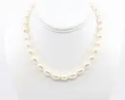 Womens Big Baroque Pearl Necklace, Large AAA High Luster 10x12mm Pearl Beads