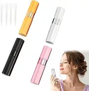 Zynewa 8 ml Refillable Perfume Atomiser - Rotating Mini Perfume Atomiser with Glass Inner Container, Ideal for Travel and Handbags - Lightweight and Leak-Proof (01#, 4pcs)