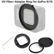 52mm UV Lens Filter Adapter Ring Set Replacement for GoPro Hero 9/10 Black Cam b