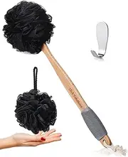 Slick- Loofah with Handle, Loofah Back Scrubber, Back Loofah, Loofah Brush with Long Handle, Loofah on A Stick, Shower Loofah with Handle, Shower Supplies, Loofah Scrubber, Loofah Back Scrubber
