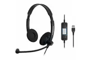 SENNHEISER SC60 Binaural Wideband Office headset, integrated call control, USB connect, Activegard protection, large ear pad, noise cancel mic, 2 yr