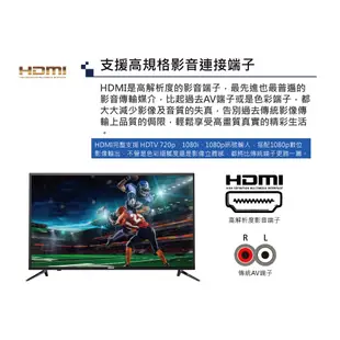 HERAN 禾聯   HD 43吋液晶電視  HD-43DFSPA   視訊盒另購 (下單前請先聊聊詢問有無貨唷)