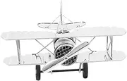 Cabilock Retro Iron Aircraft Model Vintage Style Desktop Ornament for Home Decor Sturdy Iron Material Realistic Craftsmanship for Plane Enthusiasts Rustic Decorative