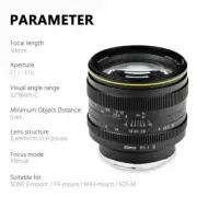 KamLan 50mm F1.1 Mark II APS-C MF Lens for Sony E Canon EOS-M Fuji X M4/3 mount