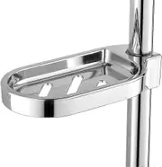 Shower Rail Soap Holder, Clip on Bathroom Soap Holder, Soap Dish with Drainage Slots, Shower Soap Tray, for 25mm Shower Riser Rails