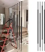 Room Divider No Drilling Metal Slats, Heavy Duty Wall Divider Screen for Room Separation, Wall Partition Column Separators, 5/8/10pcs Paravent(5pcs,225cm/89in/7.38ft)