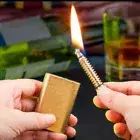 Fashion Metal Brass Pull ignition Matches oil Lighter High Quality Creative