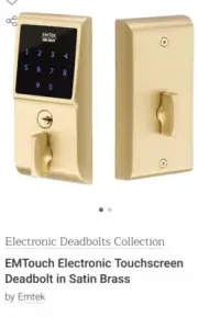 $399 NIB EMTEK E3020 US4 Satin Brass EMTouch Electronic Deadbolt Set With Keys