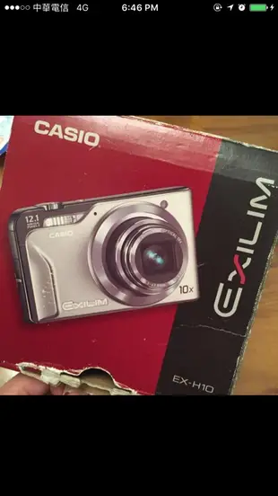 Casio EX-H10 數位相機 兩顆電池 記憶卡 原廠皮套