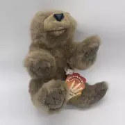 EUC-17” FolkTails GRIZZLY BEAR CUB FULL BODY PLUSH PUPPET, MOVEABLE MOUTH