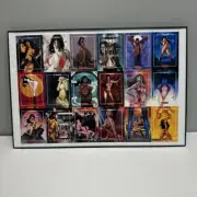 Dynamite Vampirella 50th Anniversary Trading Cards Uncut Sheet Framed 18”x12”