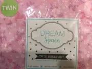 Dream Space, Unicorns and Roses Print Soft Sheet Set, Pink Twin
