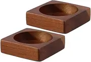 HOOTNEE 2PCS Wooden Tray Holder for Grinders and Spice Bottles Wood Base for Kitchen Organization Multifunctional Display Stand for Home Use and Countertop Storage