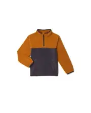 Boys Wonder Nation Quarter Zip TrailBlazer Brown Multiple Sizes Brand New!