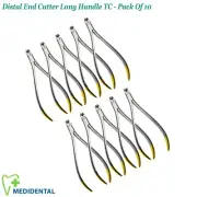 Pack Of 10 Distal End Cutter Long Handle TC For Wires Cutting Orthodontic Pliers