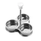 Egg Poacher Pan Steel Poached Egg Cooker Spring Handle, Perfect D6N8