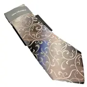 Van Heusen Tie Silk Necktie Mens Taupe 57" Long 3.25" Wide 6V964113 New