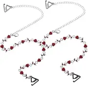 [LIFKOME] 1 Pair Underwear Straps Non-skid Rhinestone Bra Belt Adjustable Rhinestone Bra Strap Rhinestone Women's Bra Straps Rhinestone Bra Strap Belt Rhinestone Adjustable Bra Straps