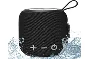 Portable Bluetooth Speaker 360 HD Surround Sound & Rich Stereo Bass Bluetooth 5.0 Dual Pairing Loud Wireless Mini Speaker 12H Playtime-Black