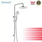 Decaura Rain Shower Head Set Handheld Shower Head Brass Shower Arm 2in1 Set WELS