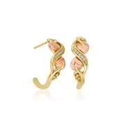 Welsh Clogau 9carat Yellow & Rose Gold Diamond Tree Of Life Earrings RRP £850