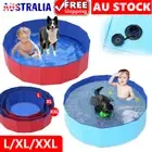 Portable Dog Pools XXL Swimming Pool W/ Hard Plastic Shower Bathtub Kids Toddler