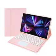 Detachable Bluetooth Keyboard Leather Case For Ipad Pro 12.9 2021 / 2020 / 2018 With Touch Pad