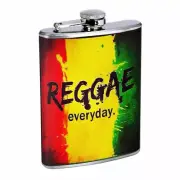 Reggae Everyday Em1 8oz Stainless Steel Flask Drinking Whiskey Liquor