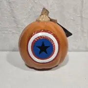 Marvel Avengers Captain America 6" Light Up Pumpkin Jack-O-Lantern Battery Power