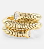 [Marina B] Marina B Trisola Triple 18kt gold bangle with diamonds M gold