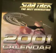 Star Trek The Next Generation 2001 Calendar - opened but NEW