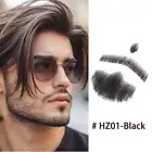 Man's Fake Beard Real Hair Light Beard Men Invisible Mustache Hand Made Beard AU