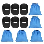 5PCS for MV1 WD1 WD2 WD3 SE4001 Filter Bag & 6X for Wet Dry Foam Filter MV1 WD1 MV1 WD1 KAR Filter