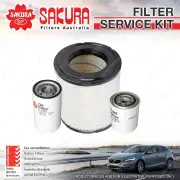 Sakura Oil Air Fuel Filter Service Kit for Hino Dutro 7500 XZU414 XZU424 03-2007