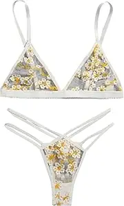 [Generic] Panties Lingerie Sexy Sexy LingerieFlower Embroidery Thong Sleepwear Fashion Underwear G-String New Lingerie Set
