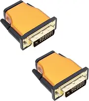 2 Pack Bi Directional Aluminum Shell DVI (24+1) Male to HDMI 19 Pin Female Adapter DVI-HDMI Connectors 1080P 4K 3D for PC TV Monitor Blu-ray Player