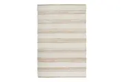Rug Culture Extra Large Natural & White Hand Braided Jute Striped Rug