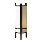 24 Black and Off White Cylinder Bedside Table Lamp