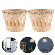 Wicker Woven Wall Lamp Shade Drum Cylinder Lampshade Table Lamp Shade