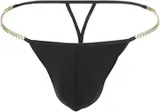 [Generic] Men's Sexy Gold Chain Belt ice Silk Thong Trendy and Personalized Underwear