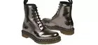 Dr. Doc Martens 1460 Pascal Pewter Metallic Leather Boots US6 UK4 Koram Flash
