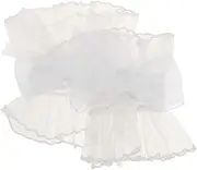 [TINEASUR] Ruffle Wrist Cuff Lace Cuff Tulle Sleeves Versatile Lace Gloves for Women