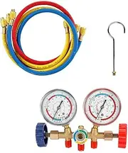 SagaSave Air Conditioning Tools, Refrigerant Air Conditioning Tools AC Diagnostic Manifold Gauge Set with Hose and Hook Kit